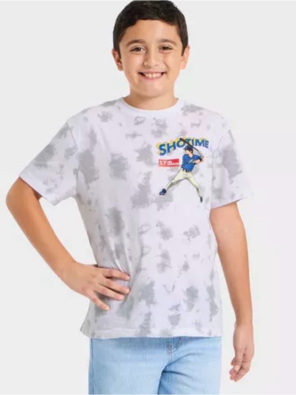 Shohei Ohtani Boys White 'Showtime' Baseball Graphic Tee
